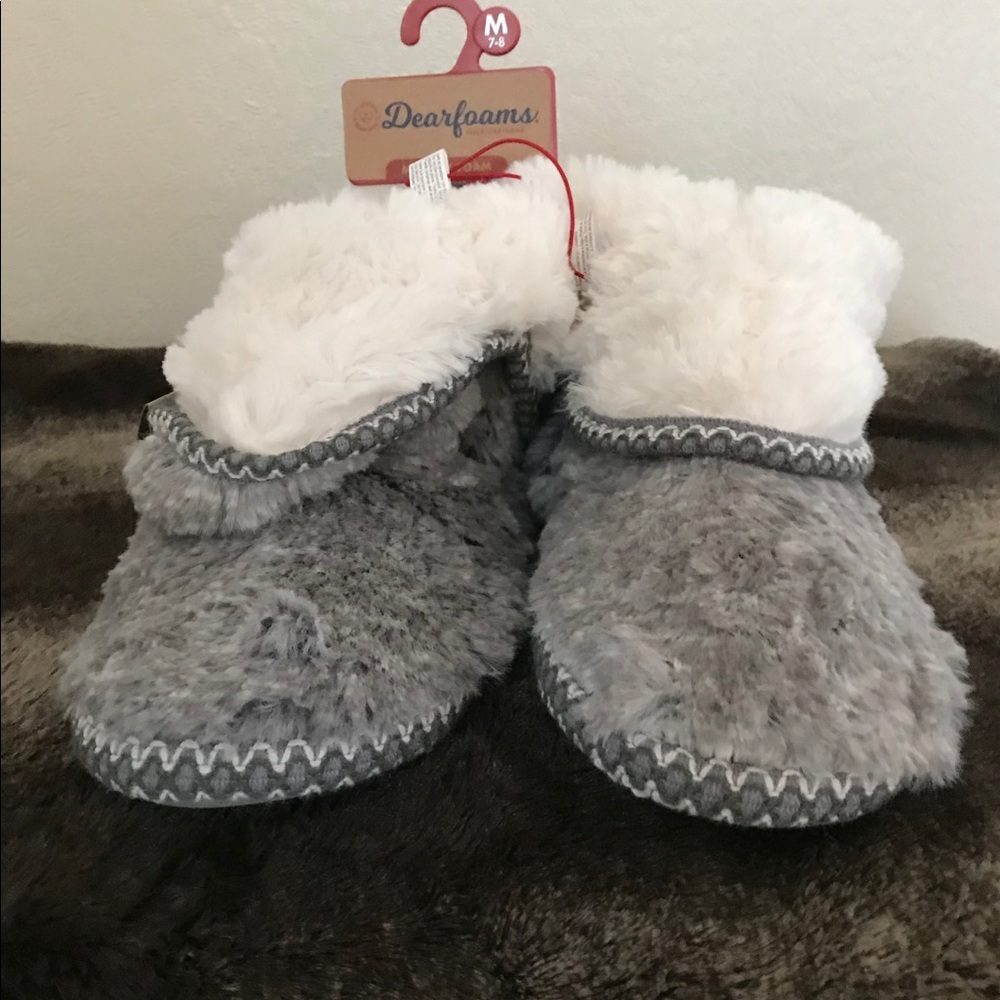 Dear foams Slippers. Pile Fold Down Boot